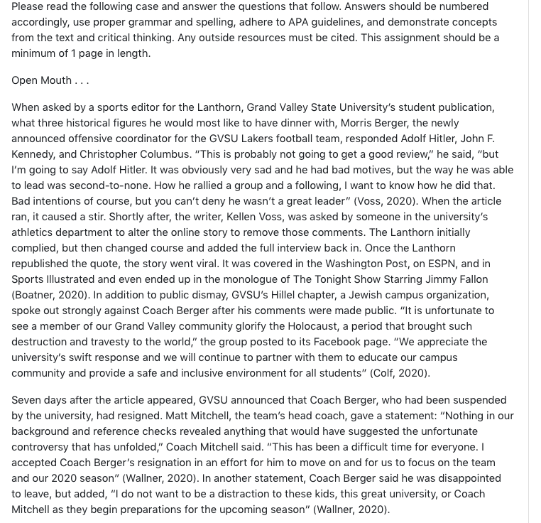 Please read the following case and answer the