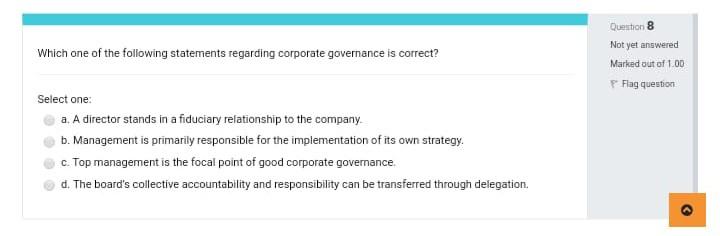 Which one of the following statements regarding