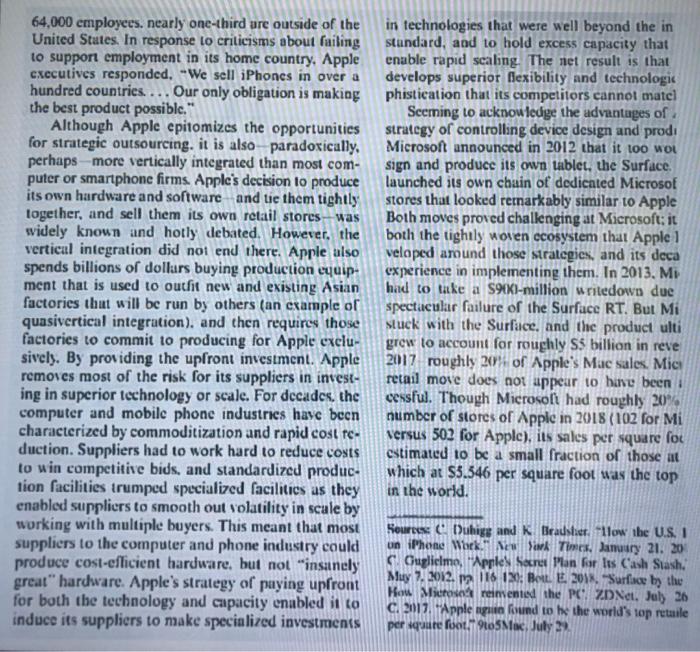 Question#3 29 CASE 24 OUTSOURCING AND VERTICAL