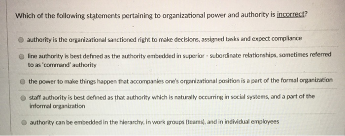 Which of the following statements pertaining to