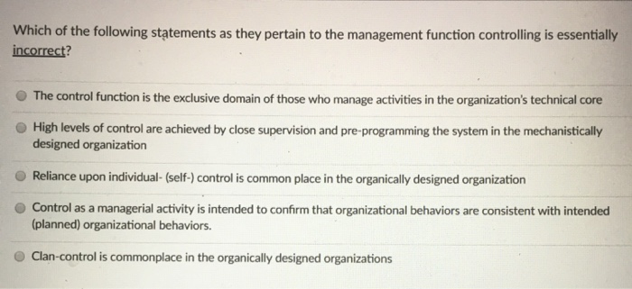 Which of the following statements pertaining to