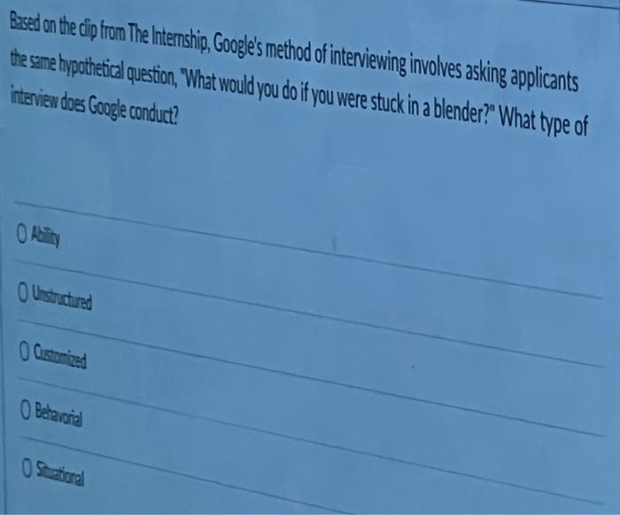 Based on the clip from The Internship , Google's