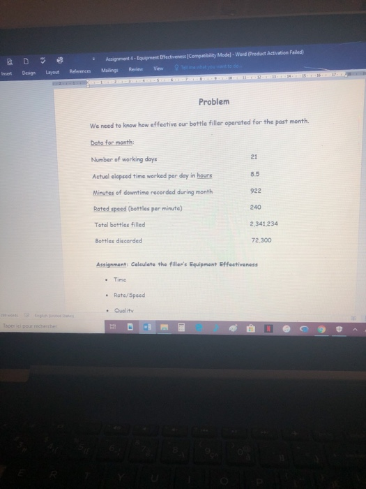 Assignment 4 - Equipment Effectiveness