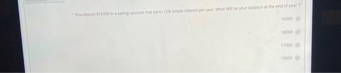 You deposit 10.000 in a savings account that