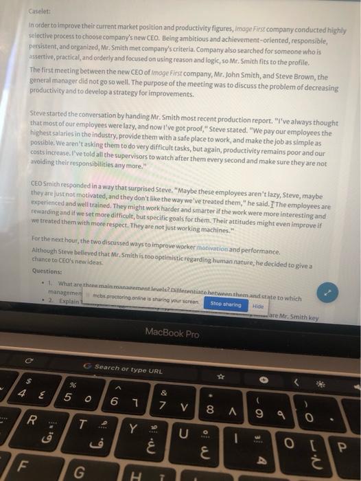 Caselet: In order to improve their current market