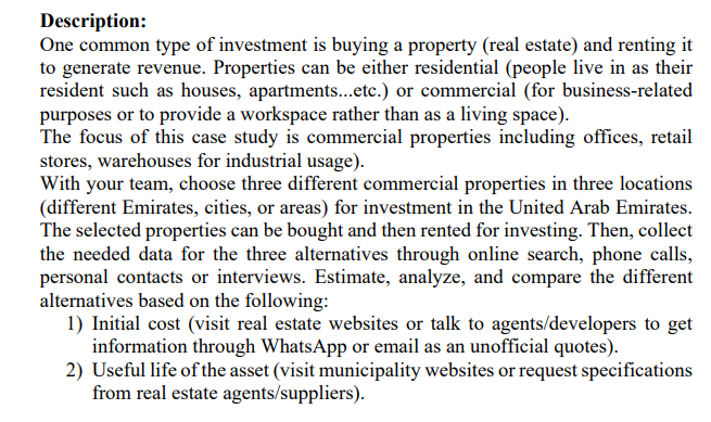 I want you to gather the data based on dubai