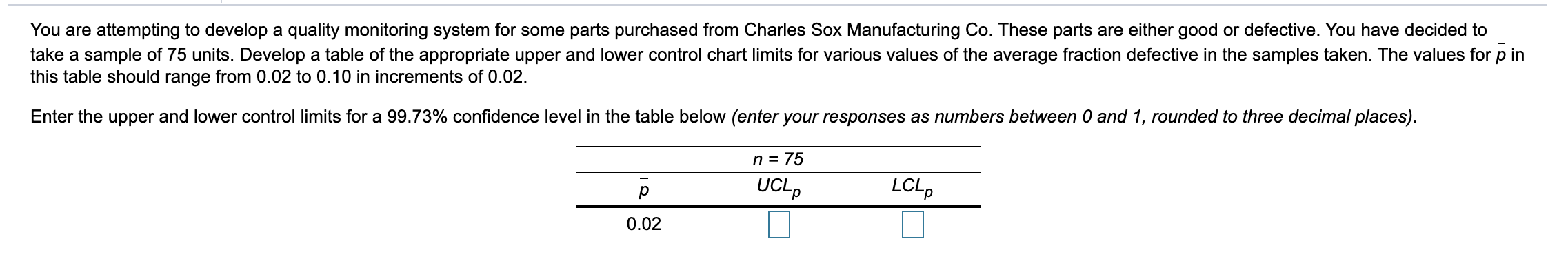 You are attempting to develop a quality