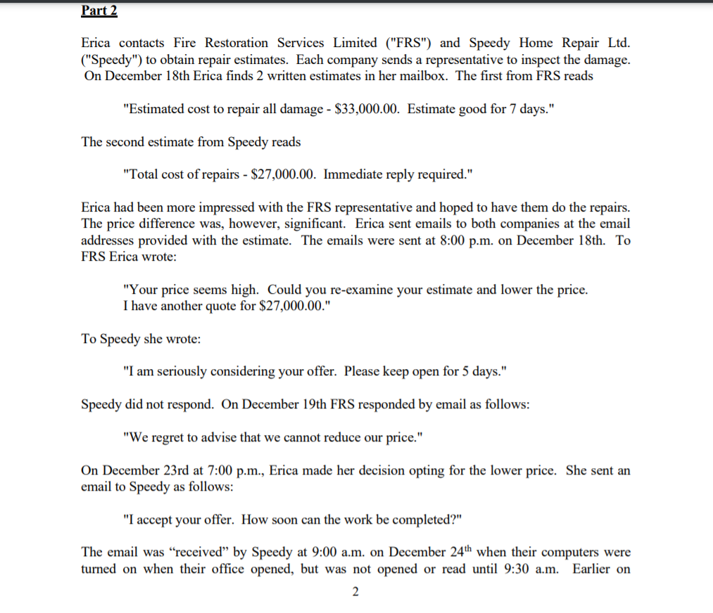 Question Erica lived 4 houses down the street