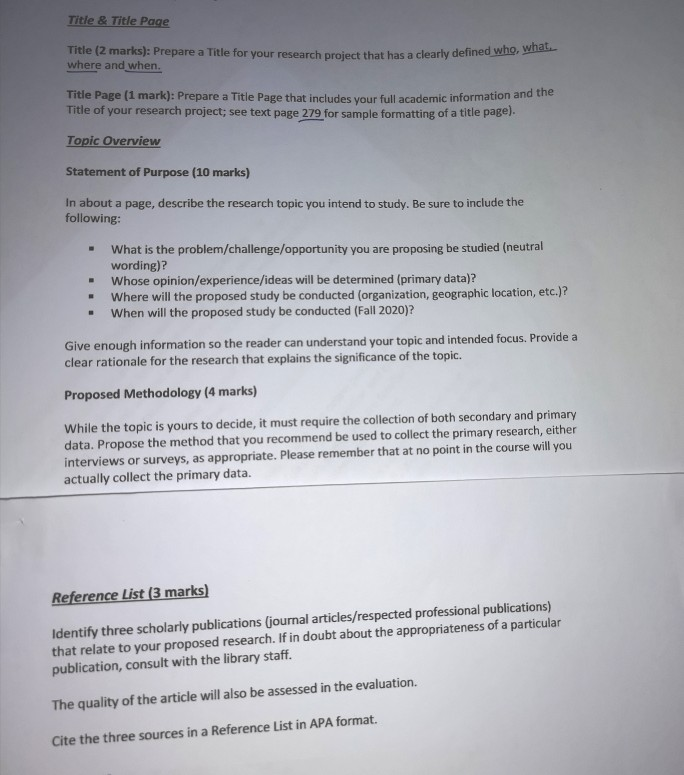 Research topic overview, only title, statement of