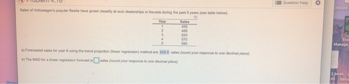 PIUUIE 4.16 Question Help M300 Sales of
