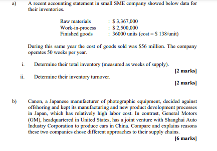 provide full solutions a) A recent accounting