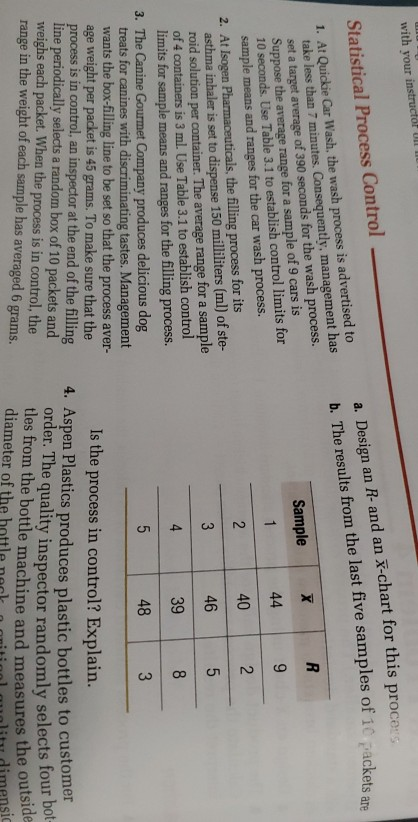 Question 3 with your instructor Ull Statistical