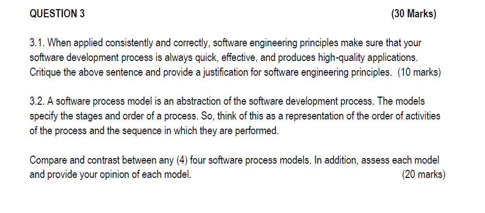 QUESTION 3 (30 Marks) 3.1. When applied