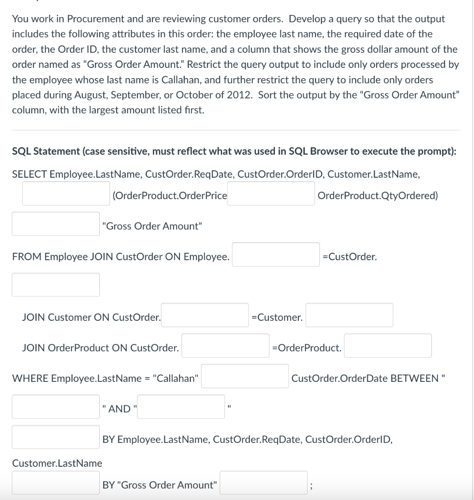 You work in Procurement and are reviewing