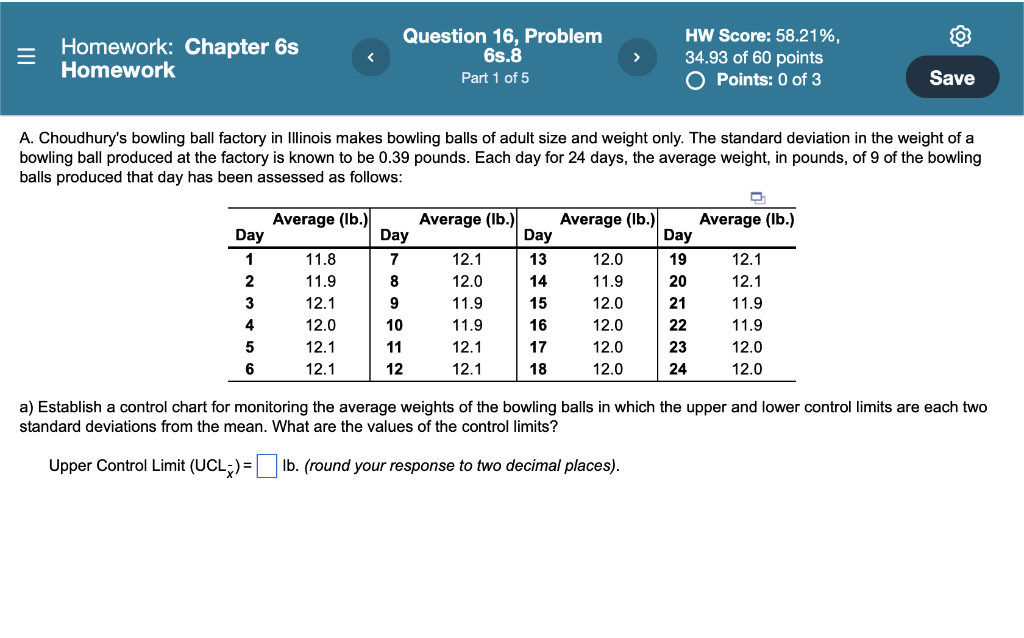 Homework: Chapter 6s Homework Question 16,