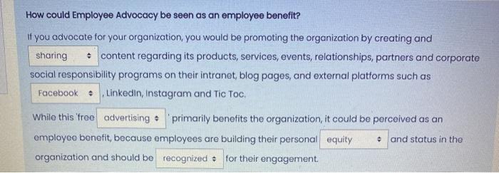 How could Employee Advocacy be seen as an