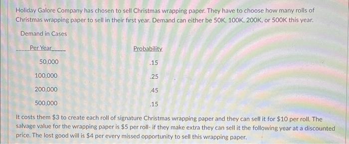 Draw a complete decision tree for this problem.