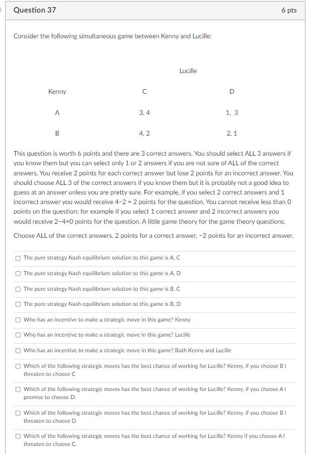 Please help, will rate Question 37 Consider the