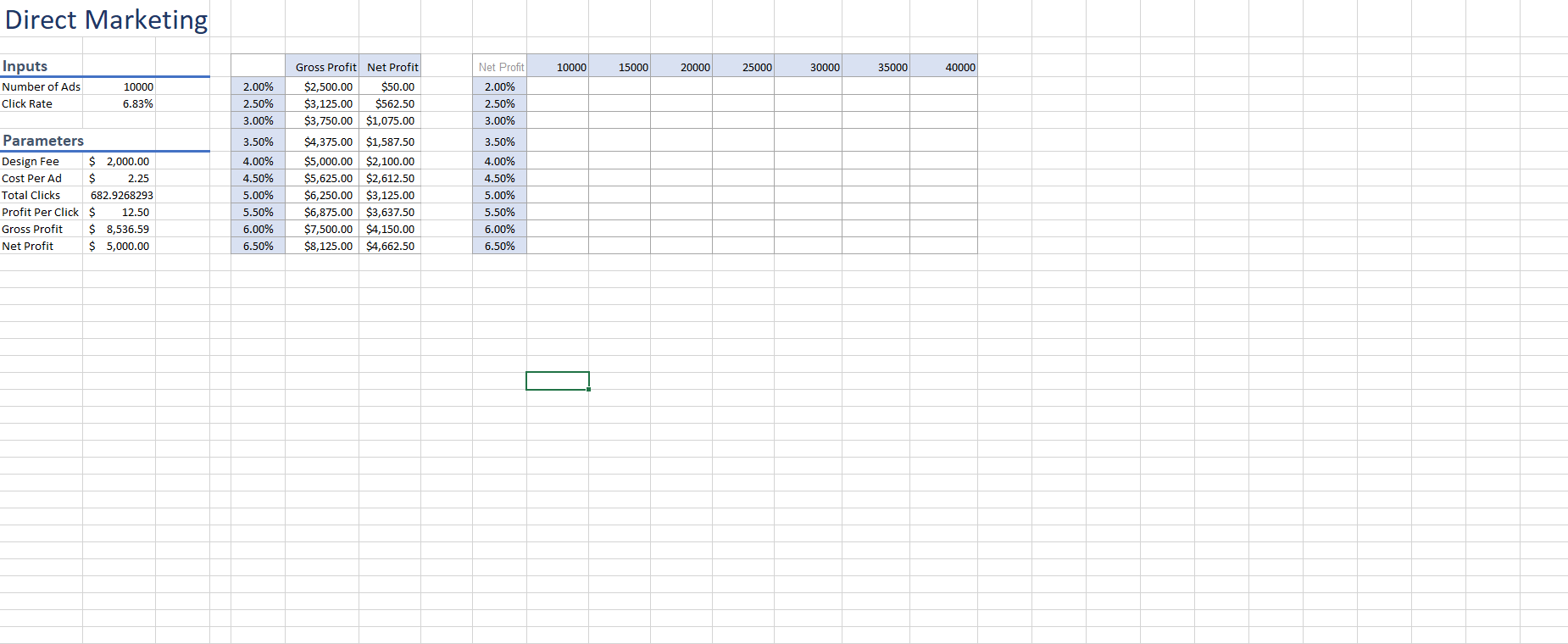 11 Copy the response rate substitution values
