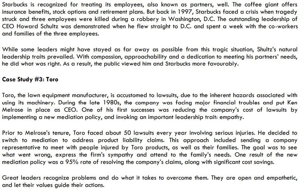 Task 1 - CASE STUDY ANALYSIS HOW LEADERS EMERGE