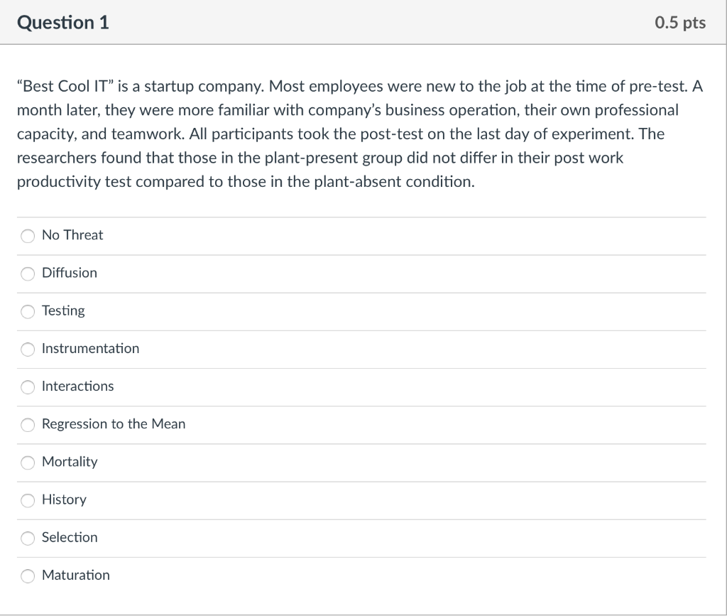 Instructions: Below is a description of a study