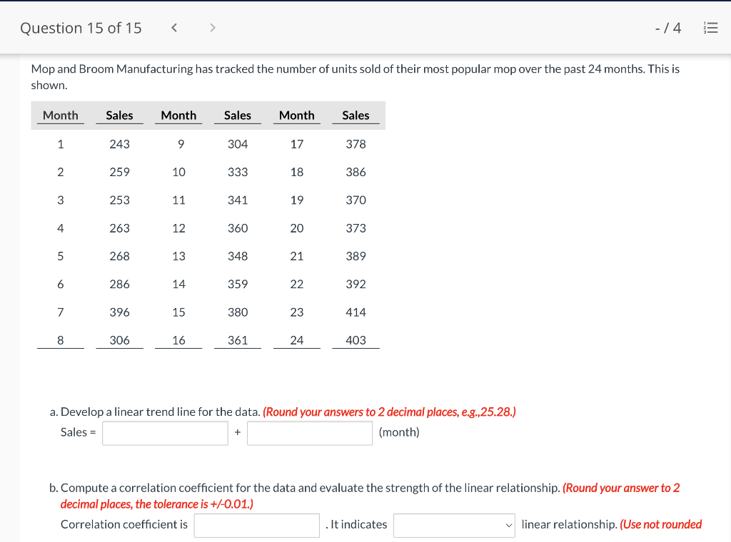 Question 15 of 15 < - 14 III Mop and Broom