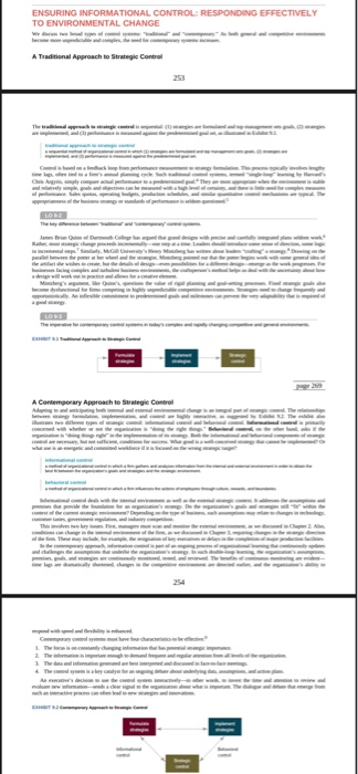 Explain why control models are vital to strategy