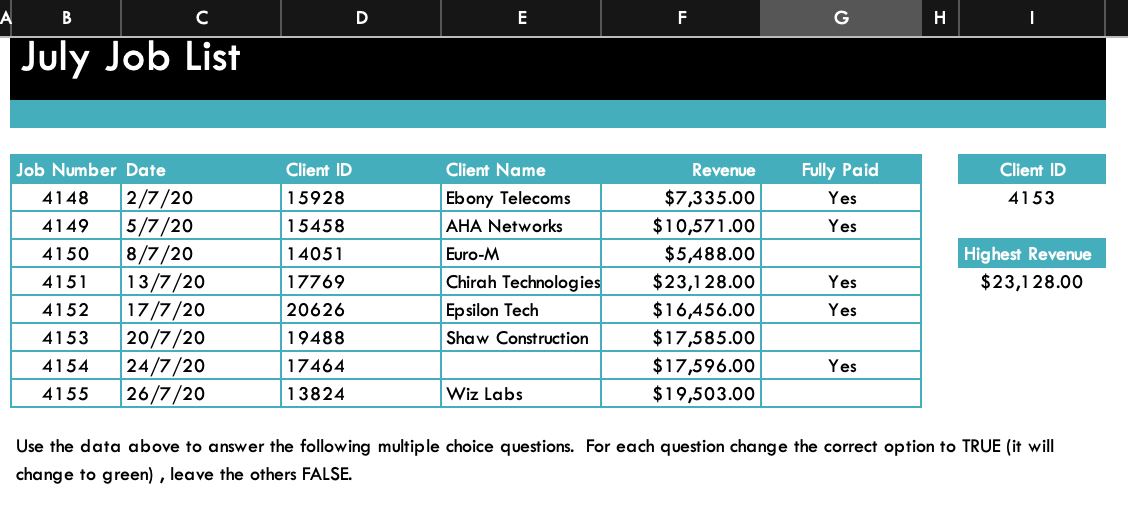 please indicate the correct answer A B C D E F H