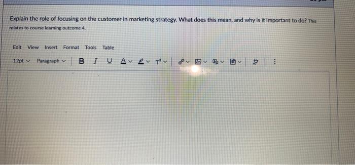 Explain the role of focusing on the customer in