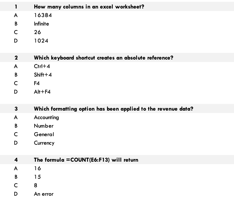 please indicate the correct answer A B C D E F H