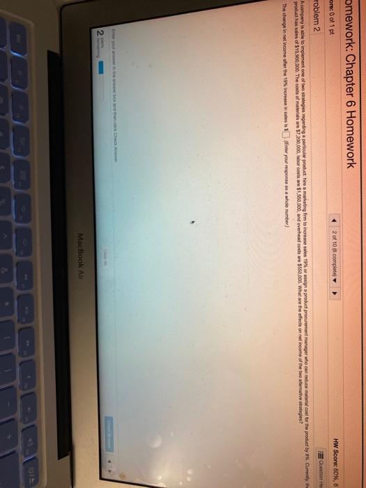 Homework: Chapter 6 Homework Score: 0 of 1 pt 2