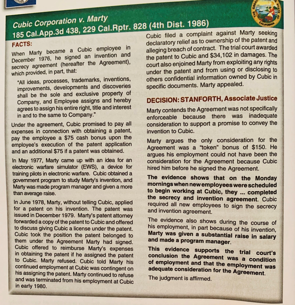 Cubic Corporation v. Marty 185 Cal.App.3d 438,
