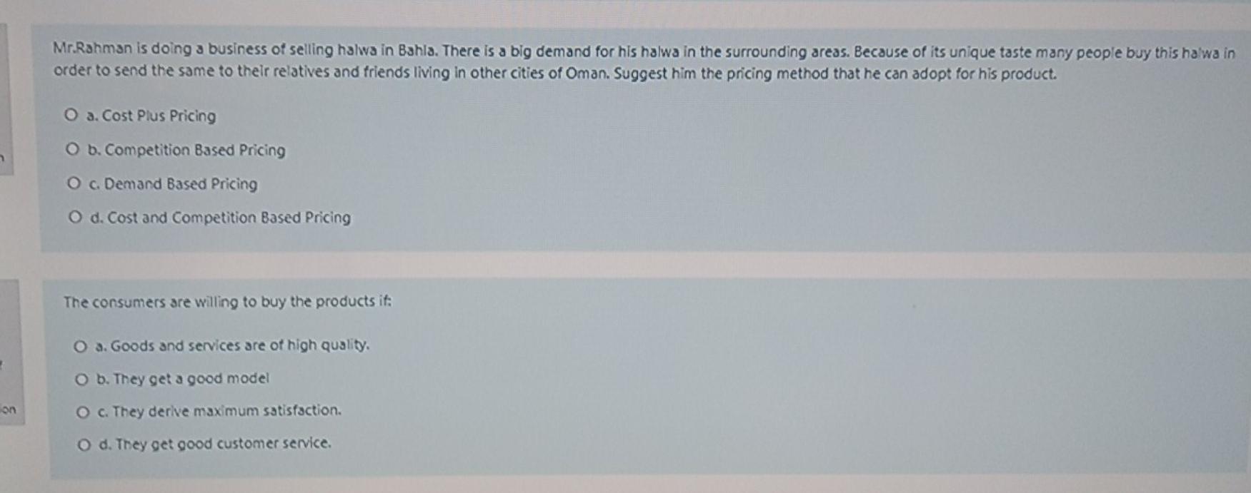 Mr.Rahman is doing a business of selling halwa in