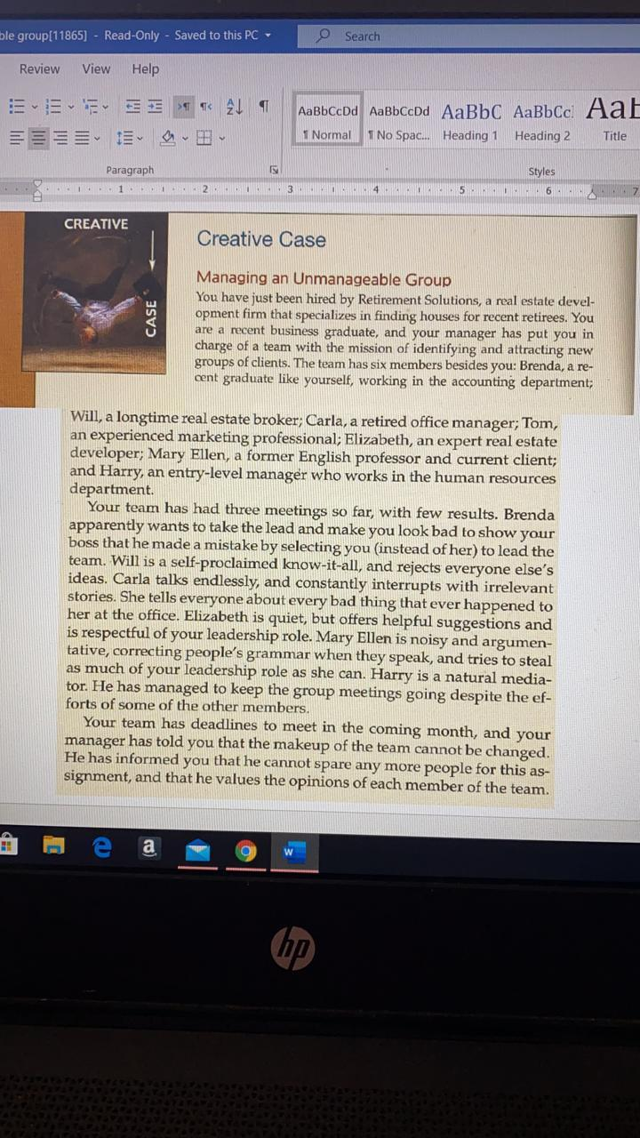 Answer please Question 4 only Based on the Case