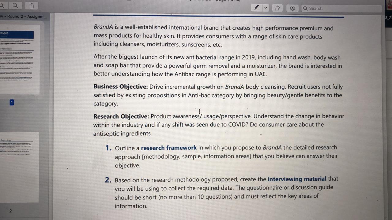 Q Search W - Round 2 - Assignm... _7! ment BrandA
