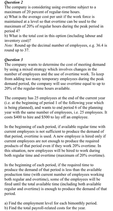 Here is an operations planning case analysis. You