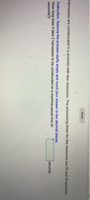 Saved Harnesses are constructed in a process with