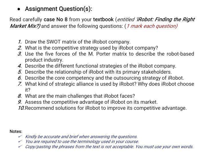 Course Name: Strategic Management Please Unique