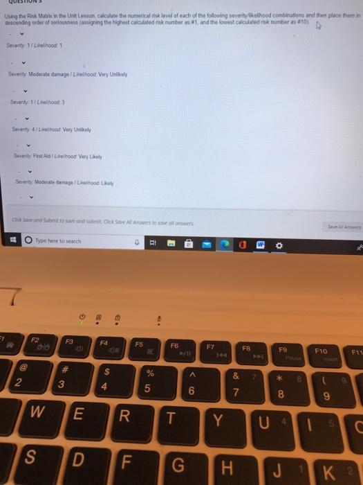 Using the Risk Matrix in the Unit Lesson