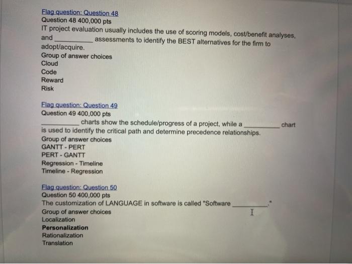 Flag question: Question 48 Question 48 400,000