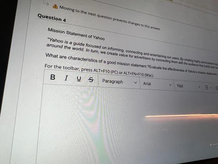 A) Moving to the next question prevents changes