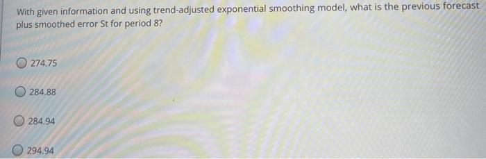 10. After plotting demand for four periods, an