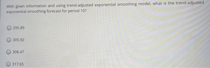 10. After plotting demand for four periods, an