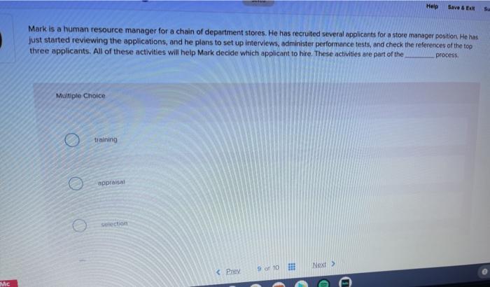Help Save & E Mark is a human resource manager