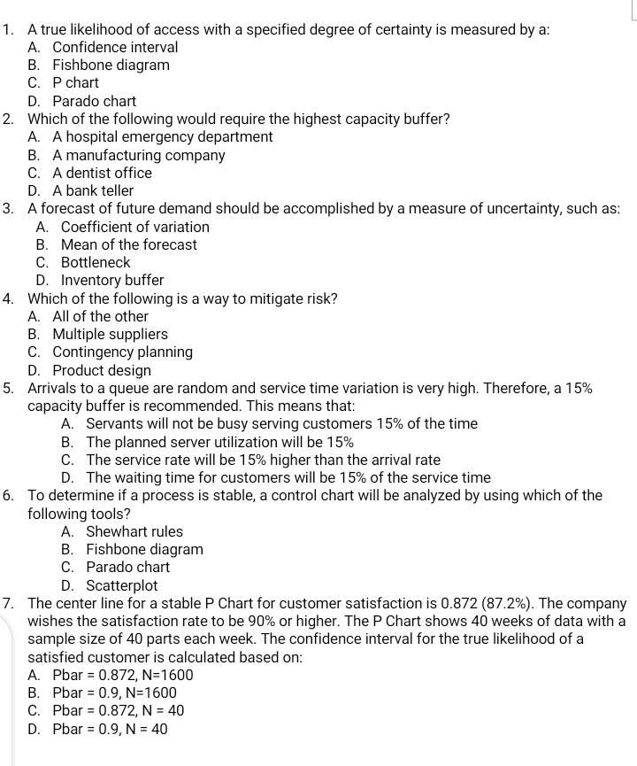 1. A true likelihood of access with a specified