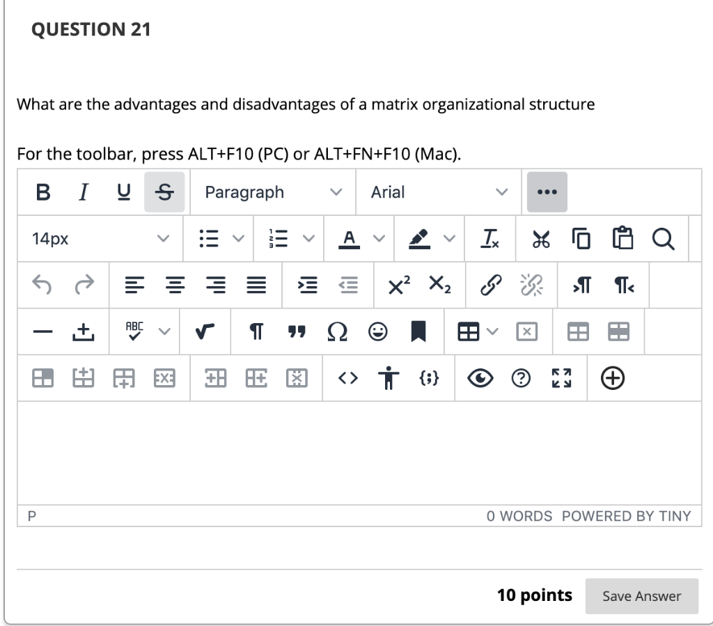 QUESTION 21 What are the advantages and