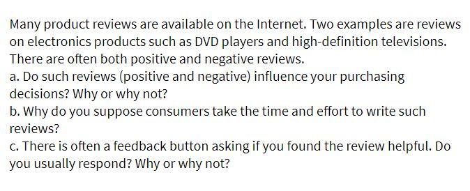 Many product reviews are available on the