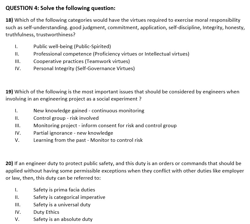 Please write the final answers for the following