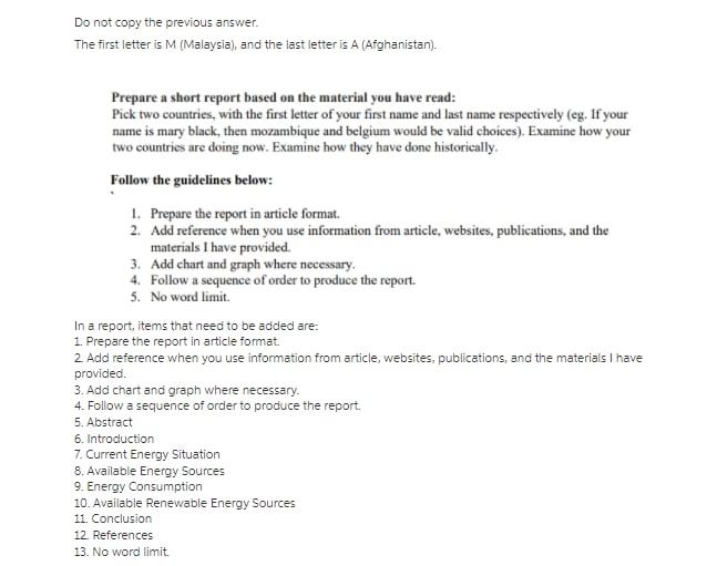 Do not copy the previous answer. The first letter