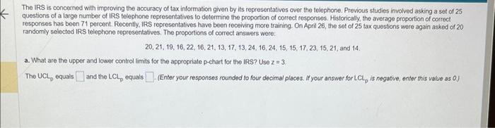 The IRS is concesned with improving the accuracy